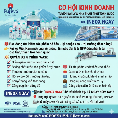 CƠ HỘI KINH DOANH CÙNG FUJIWA VIỆT NAM – TUYỂN ĐẠI LÝ & NHÀ PHÂN PHỐI TOÀN QUỐC