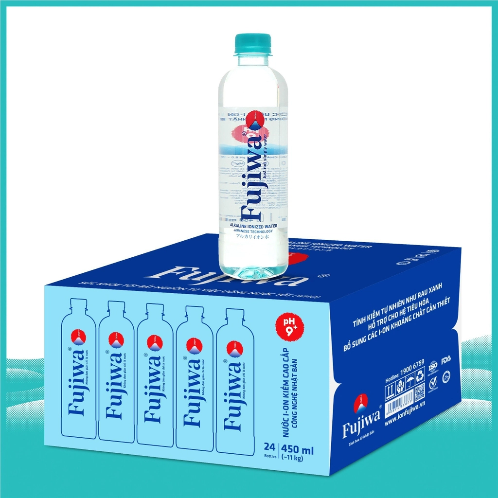 Nước Uống I-ON Kiềm Cao Cấp Fujiwa - Thùng 24 Chai