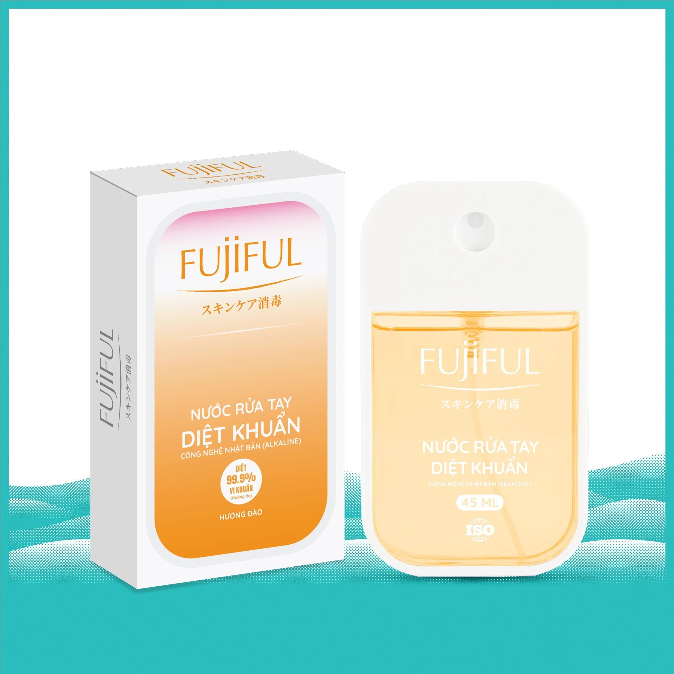 Nước Xịt Rửa Tay Diệt Khuẩn Dưỡng Da Fujiful - Hộp 12 Chai 2