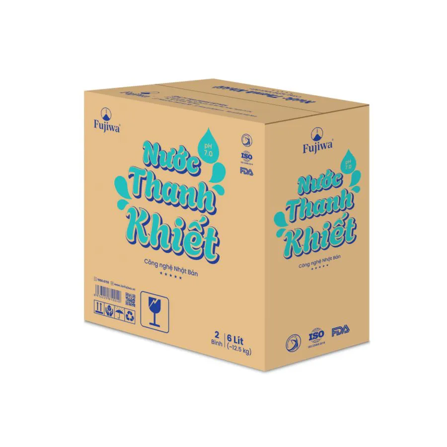 Nước uống Thanh Khiết Fujiwa - Thùng 2 Bình 6L 2